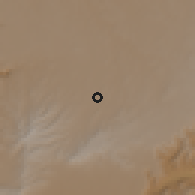 Shaded relief of the 60 km around Serti, drawn from the GMTED2010 grid