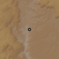 Shaded relief of the 60 km around Shambu, drawn from the GMTED2010 grid