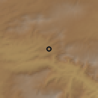 Shaded relief of the 60 km around Shebe, drawn from the GMTED2010 grid
