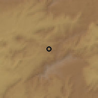 Shaded relief of the 60 km around Sheko, drawn from the GMTED2010 grid