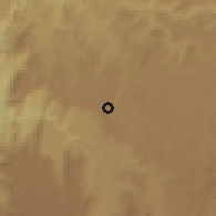 Shaded relief of the 60 km around Sibo, drawn from the GMTED2010 grid