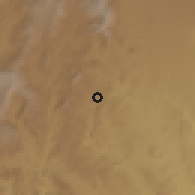 Shaded relief of the 60 km around Angetu, drawn from the GMTED2010 grid