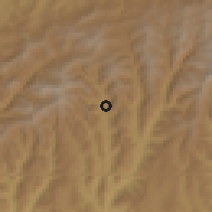 Shaded relief of the 60 km around Soka, drawn from the GMTED2010 grid