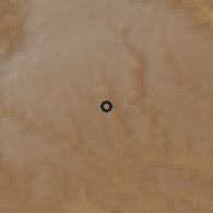 Shaded relief of the 60 km around Solomo, drawn from the GMTED2010 grid