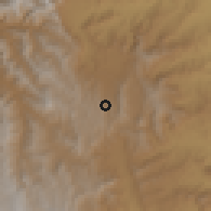 Shaded relief of the 60 km around Sulula, drawn from the GMTED2010 grid