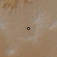 Shaded relief of the 60 km around Sululta, drawn from the GMTED2010 grid