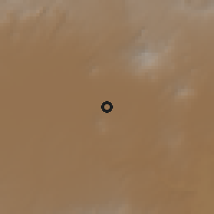 Shaded relief of the 60 km around Tefki, drawn from the GMTED2010 grid