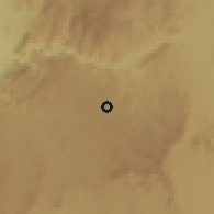 Shaded relief of the 60 km around Teltele, drawn from the GMTED2010 grid