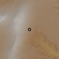 Shaded relief of the 60 km around Ticho, drawn from the GMTED2010 grid