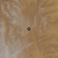 Shaded relief of the 60 km around Tita, drawn from the GMTED2010 grid