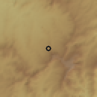 Shaded relief of the 60 km around Tum, drawn from the GMTED2010 grid