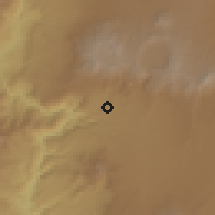 Shaded relief of the 60 km around Tunto, drawn from the GMTED2010 grid
