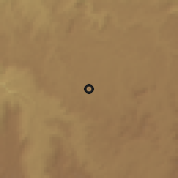 Shaded relief of the 60 km around Uka, drawn from the GMTED2010 grid