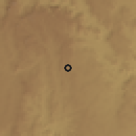 Shaded relief of the 60 km around Wadera, drawn from the GMTED2010 grid
