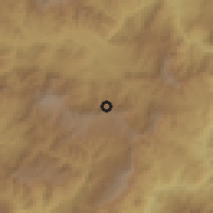 Shaded relief of the 60 km around Waka, drawn from the GMTED2010 grid