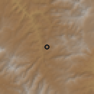 Shaded relief of the 60 km around Arb Gebeya, drawn from the GMTED2010 grid