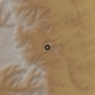 Shaded relief of the 60 km around Weldiya, drawn from the GMTED2010 grid
