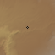 Shaded relief of the 60 km around Welk'īt'ē, drawn from the GMTED2010 grid