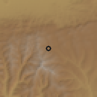 Shaded relief of the 60 km around Weter, drawn from the GMTED2010 grid