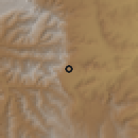 Shaded relief of the 60 km around Wuchale, drawn from the GMTED2010 grid
