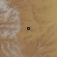 Shaded relief of the 60 km around Wurgesa, drawn from the GMTED2010 grid