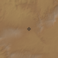 Shaded relief of the 60 km around Yebu, drawn from the GMTED2010 grid