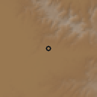 Shaded relief of the 60 km around Yifag, drawn from the GMTED2010 grid