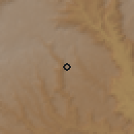 Shaded relief of the 60 km around Yirba Muda, drawn from the GMTED2010 grid