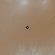 Shaded relief of the 60 km around Āsasa, drawn from the GMTED2010 grid