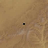 Shaded relief of the 60 km around Āsbe Teferi, drawn from the GMTED2010 grid