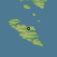 Shaded relief of the 45 km around Tvøroyri, drawn from the GMTED2010 grid