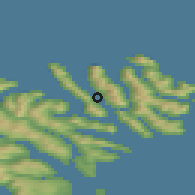 Shaded relief of the 44 km around Húsar, drawn from the GMTED2010 grid