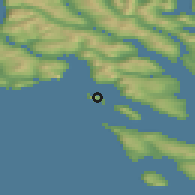Shaded relief of the 44 km around Koltur, drawn from the GMTED2010 grid