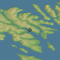 Shaded relief of the 44 km around Morskranes, drawn from the GMTED2010 grid