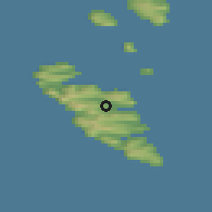 Shaded relief of the 45 km around Øravík, drawn from the GMTED2010 grid