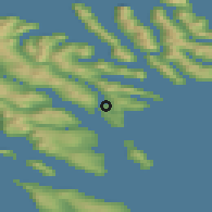Shaded relief of the 44 km around Saltnes, drawn from the GMTED2010 grid