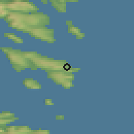 Shaded relief of the 44 km around Skálavík, drawn from the GMTED2010 grid