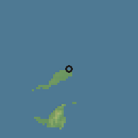 Shaded relief of the 59 km around Island Harbour, drawn from the GMTED2010 grid