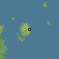 Shaded relief of the 59 km around Levuka, drawn from the GMTED2010 grid