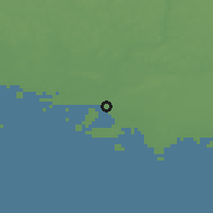 Shaded relief of the 43 km around Kemi, drawn from the GMTED2010 grid