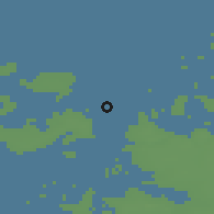 Shaded relief of the 44 km around Kiiminki, drawn from the GMTED2010 grid