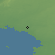 Shaded relief of the 43 km around Kuivaniemi, drawn from the GMTED2010 grid
