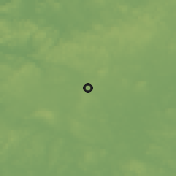Shaded relief of the 44 km around Leivonmäki, drawn from the GMTED2010 grid