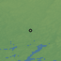 Shaded relief of the 45 km around Lieto, drawn from the GMTED2010 grid