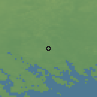 Shaded relief of the 45 km around Liljendal, drawn from the GMTED2010 grid