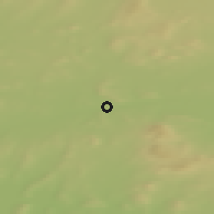 Shaded relief of the 41 km around Enontekiö, drawn from the GMTED2010 grid