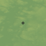 Shaded relief of the 44 km around Luhanka, drawn from the GMTED2010 grid