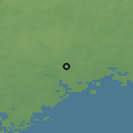 Shaded relief of the 45 km around Espoo, drawn from the GMTED2010 grid