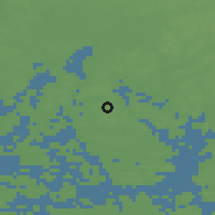 Shaded relief of the 45 km around Merimasku, drawn from the GMTED2010 grid