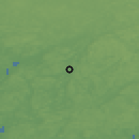 Shaded relief of the 45 km around Muurla, drawn from the GMTED2010 grid